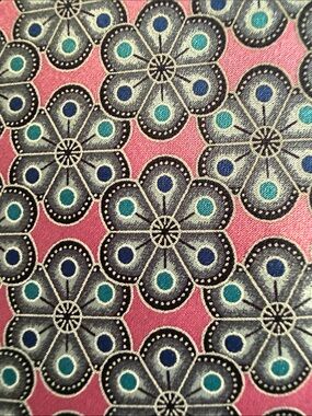 Ermenegildo Zegna Pink Floral Geometric Silk Tie